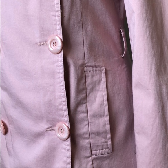 MaxMara Double Breasted Trench Coat Pink Small - Picture 6 of 8